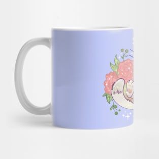 Kawaii Cute Kitty Cat on flowers Mug